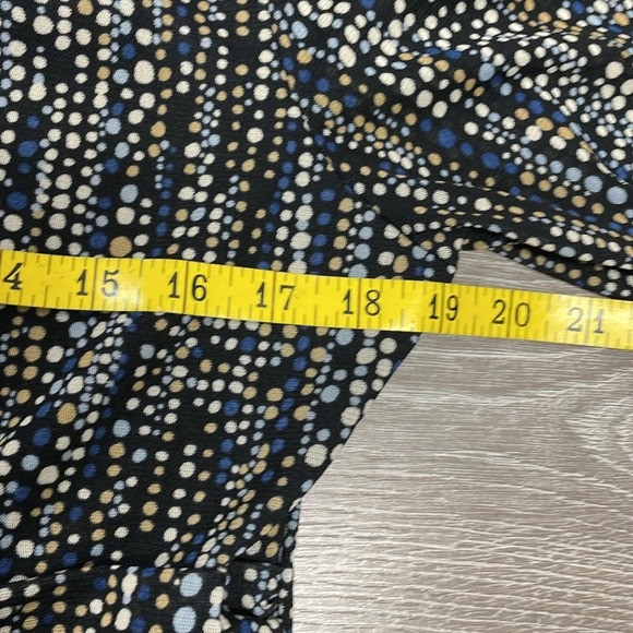 Nine & Co by Nine West 3/4 Sleeve Crossover V-Neck Polka Dot Blouse L - Picture 7 of 15
